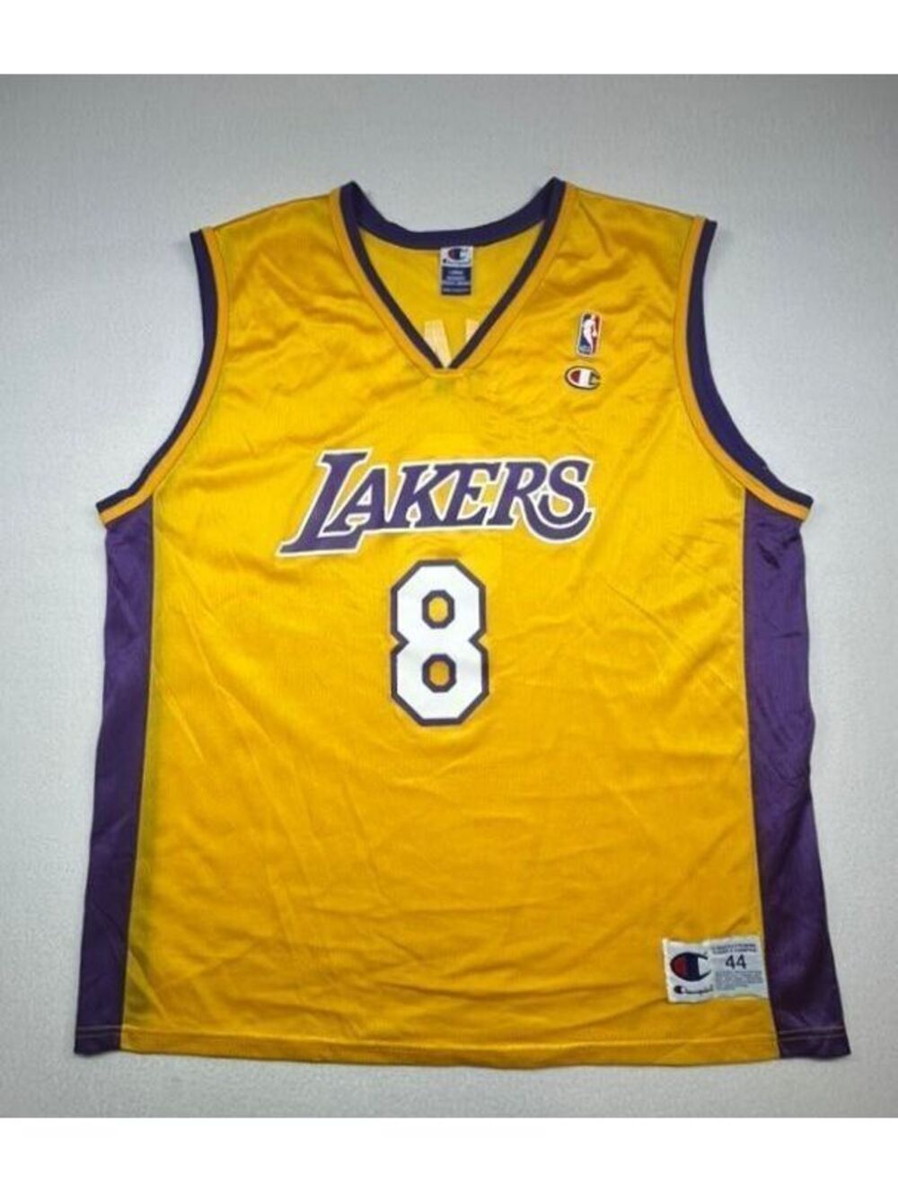 Vintage 90s Champion Kobe Bryant Lakers Jersey #8 Size 44 Large Gold Gold